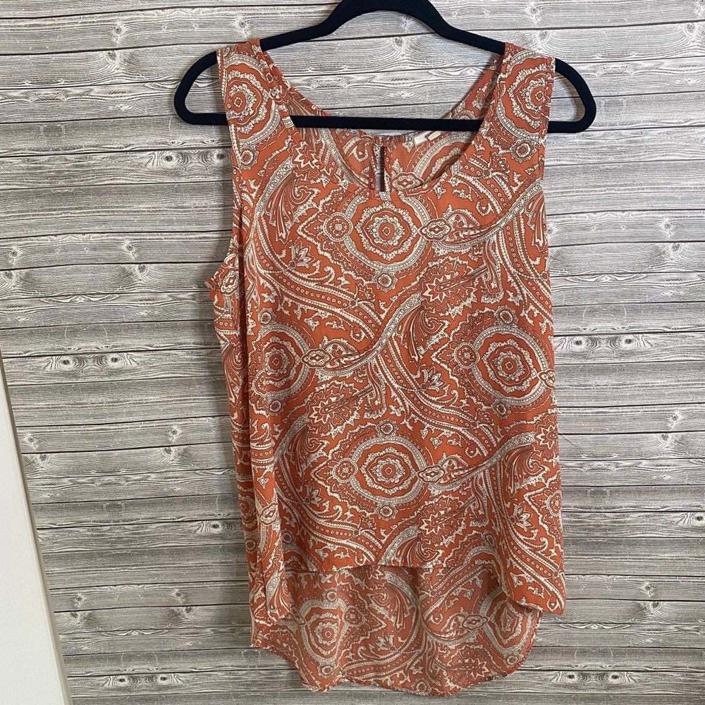 🐝 Anthropologie Pleione Paisley Tank Top Blouse
